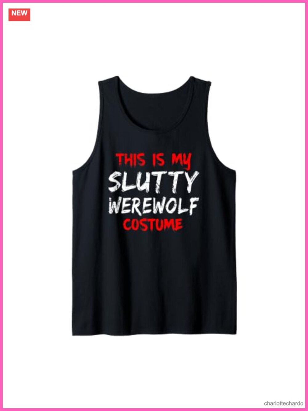 Werewolf Halloween Tank Top Adult Humor Sleeveless Pullover